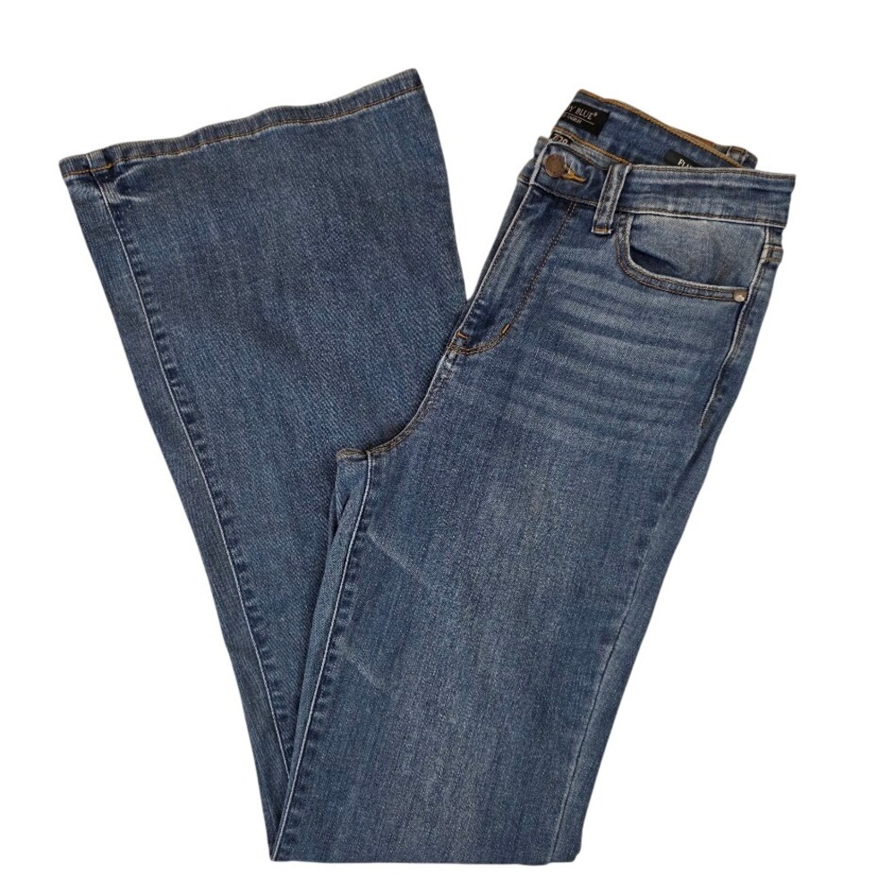 Judy Blue Womens 7/28 Flare Jeans Medium Wash High Rise 33" Inseam JB82588MD